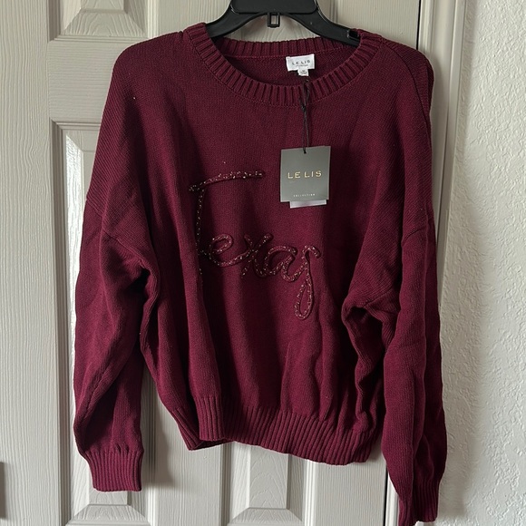 Le Lis Texas A&M Crew Neck Sweater Classic Pullover - Picture 1 of 5